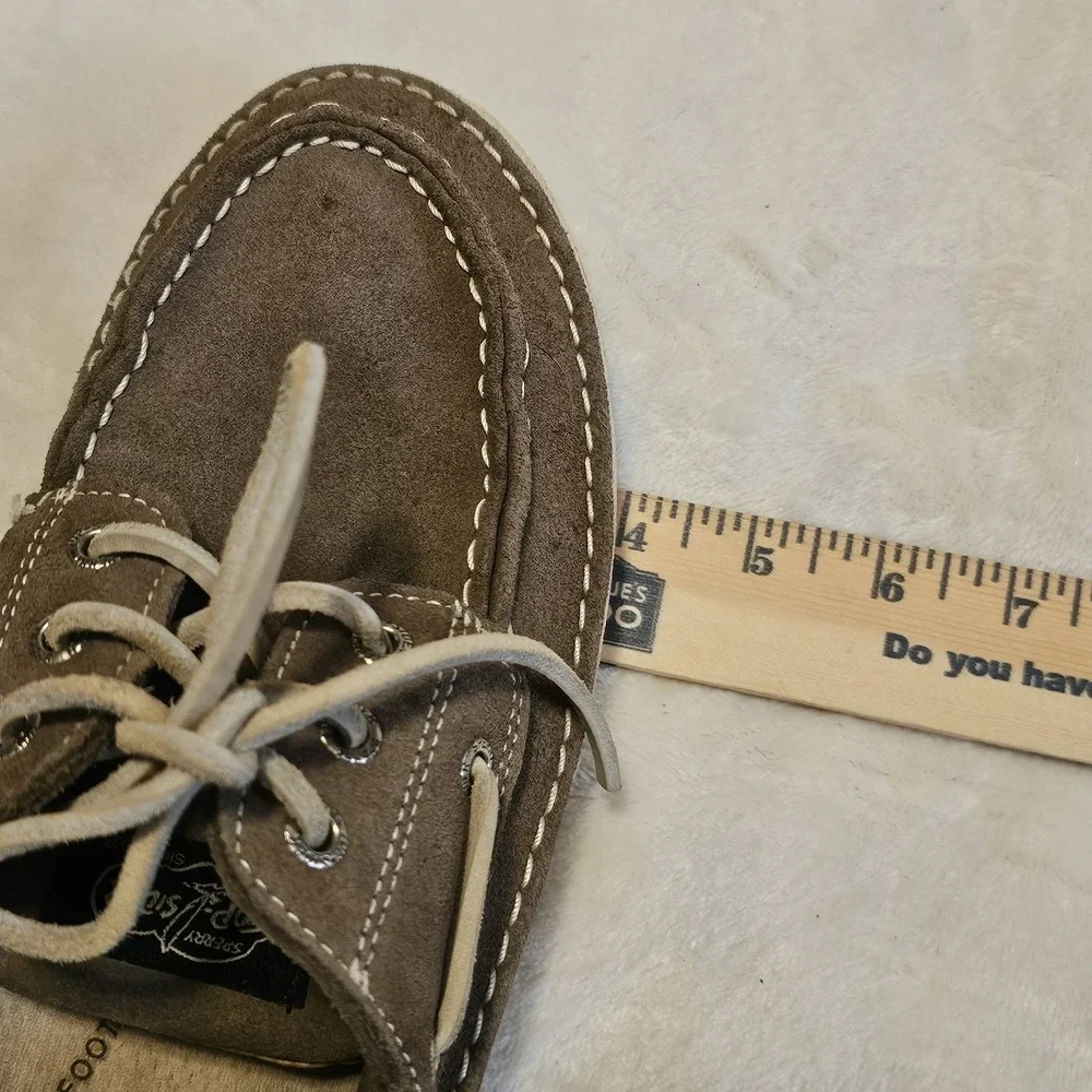 Sperry Top-Sider Largo 3-Eyelet Brown Suede Boat Shoes Men's Size 8.5 M